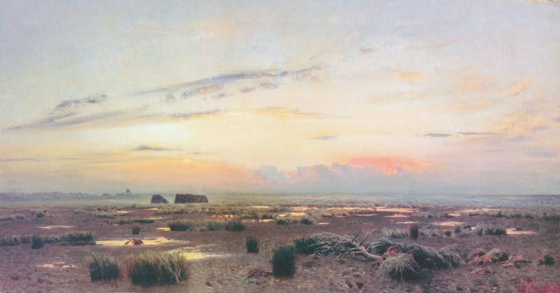 Isaac Levitan Marsh at evening China oil painting art
